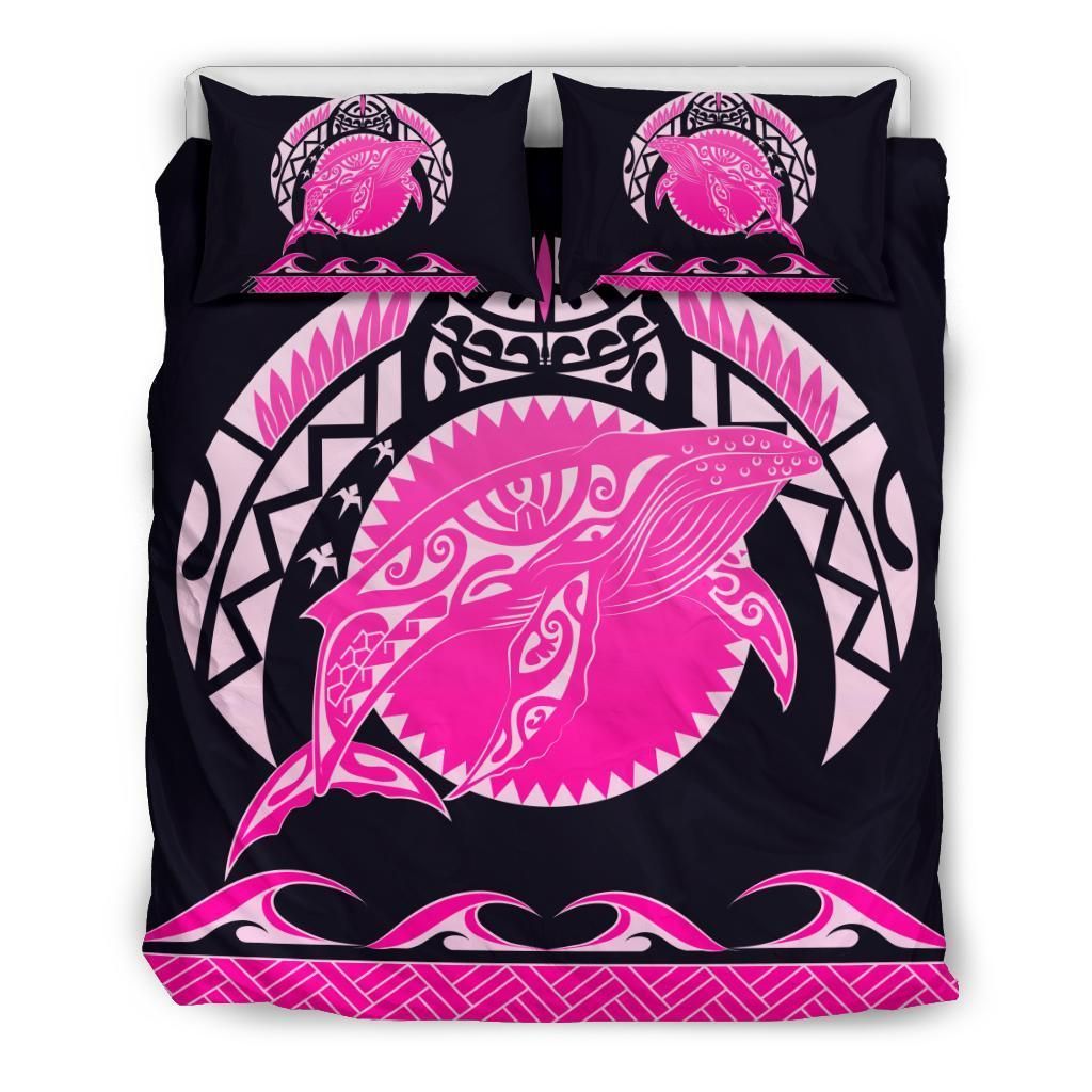polynesian shark hawaii pink hi style duvet cover bedding set 4039