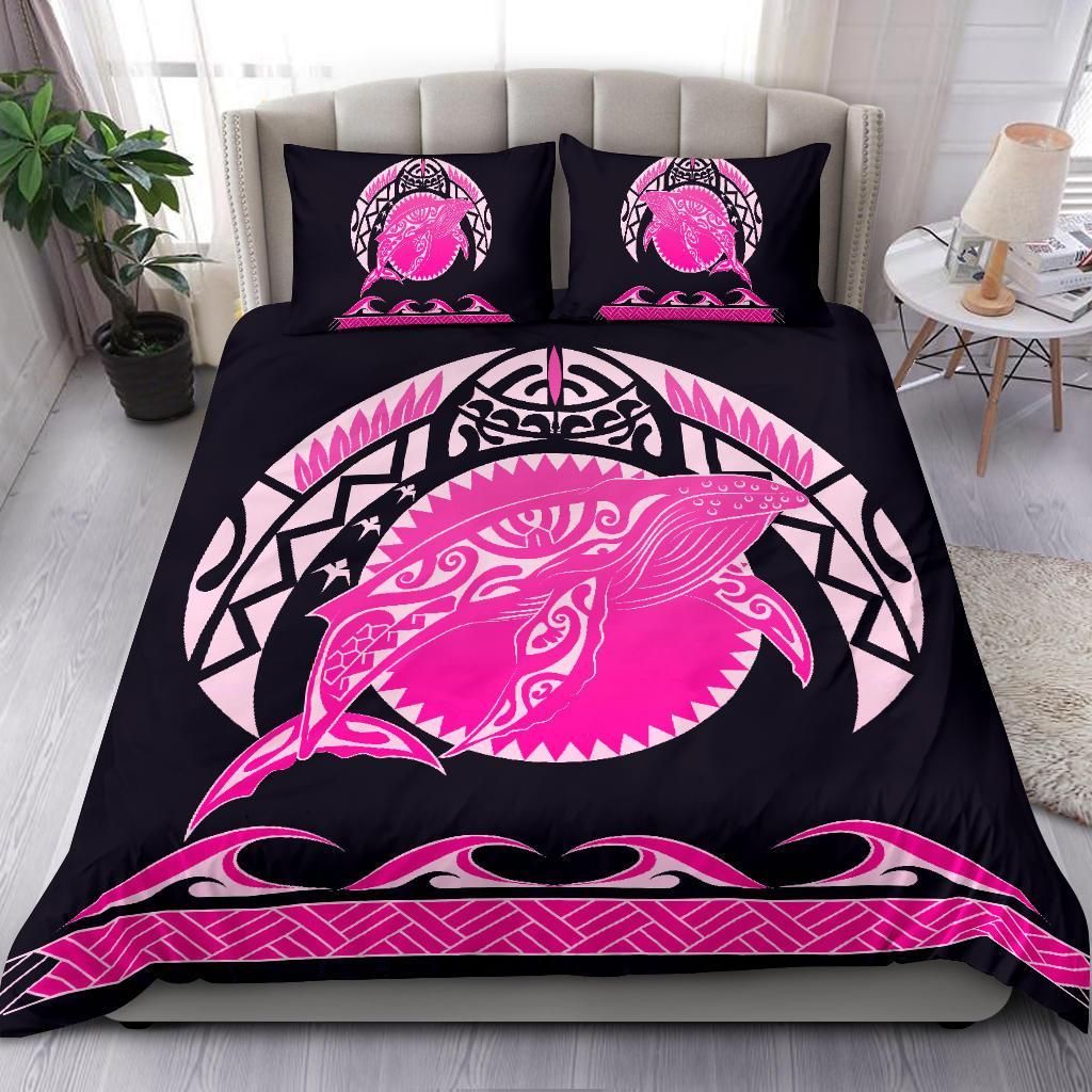 polynesian shark hawaii pink hi style duvet cover bedding set 7818