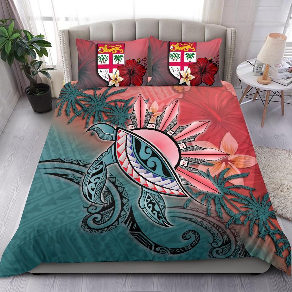 polynesian turtle and sun bedding set bedroom decor 8322