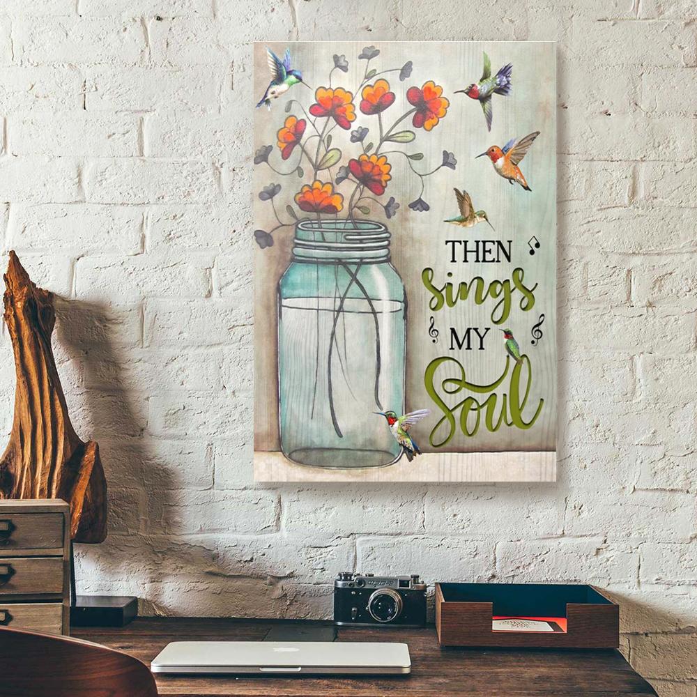 poppy hummingbird canvas prints wall art decor 1912