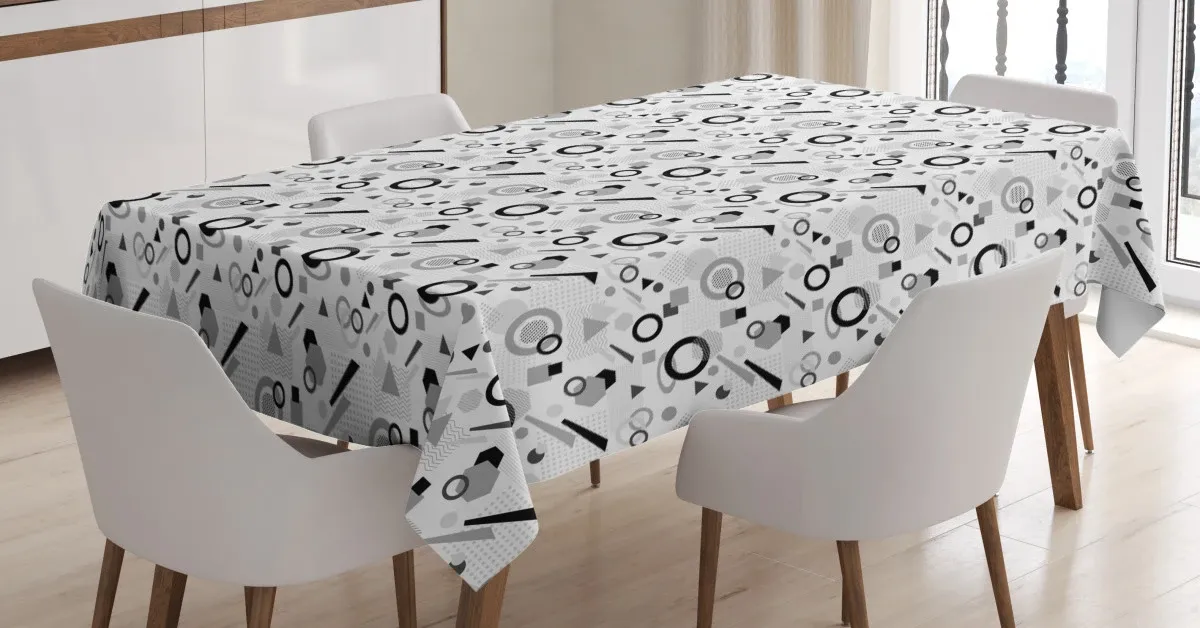 Postmodern Memphis 3D Printed Tablecloth Table Decor postmodern memphis 3d printed tablecloth table decor 1426