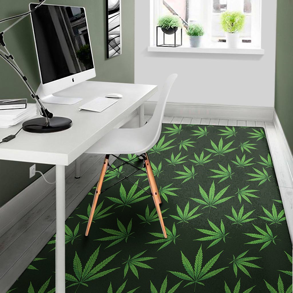 pot leaf pattern print area rug floor decor 8717