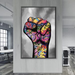 Power Fist Motivational Positive Canvas Print - Wall Art Decor 2 power fist motivational positive canvas print wall art decor 6691