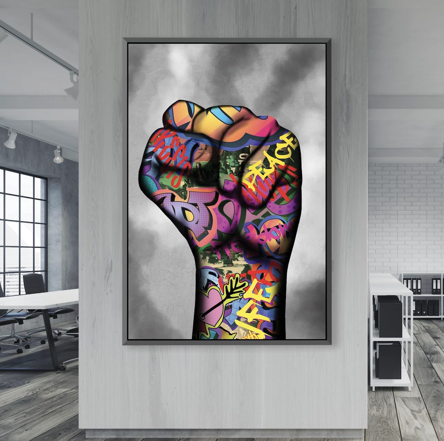 Power Fist Motivational Positive Canvas Print - Wall Art Decor power fist motivational positive canvas print wall art decor 6691