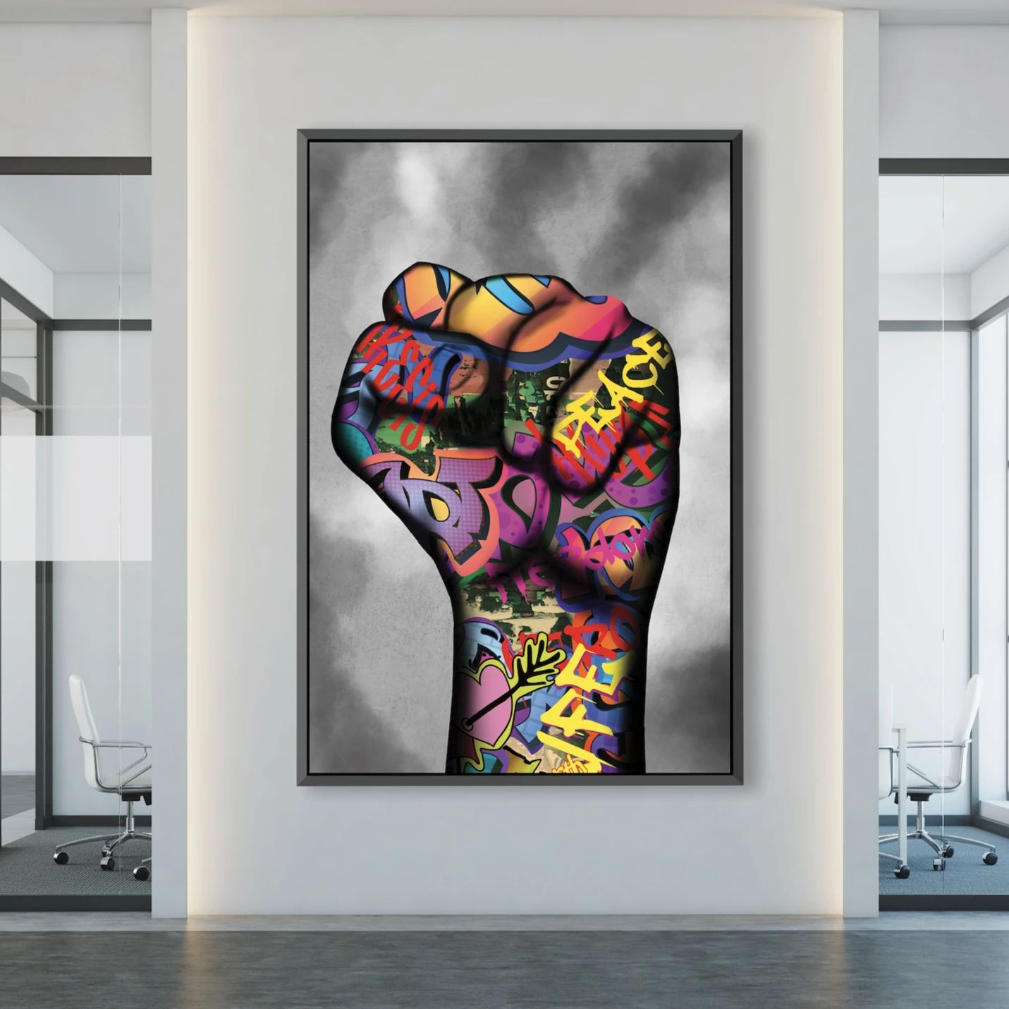 Power Fist Motivational Positive Canvas Print - Wall Art Decor power fist motivational positive canvas print wall art decor 6734