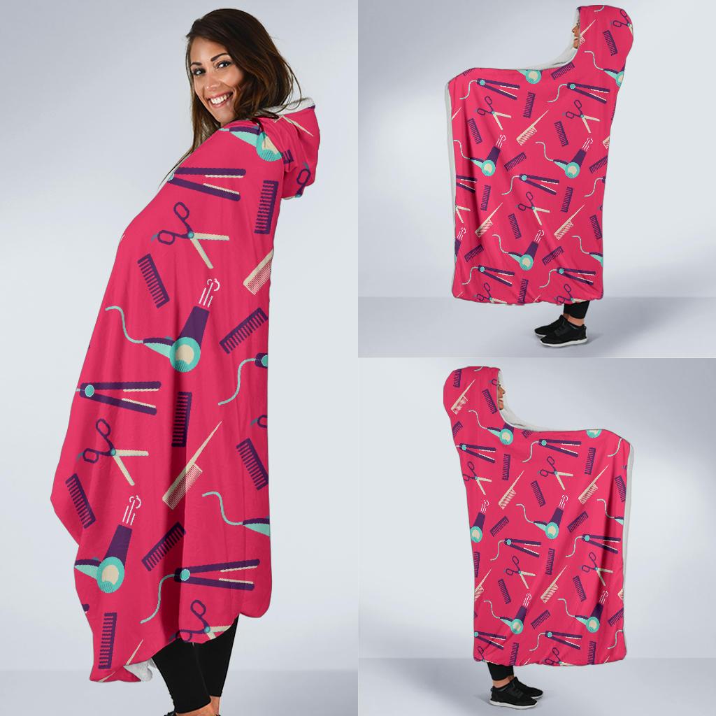 Print Pattern Hair Stylist Hooded Blanket Cloak Blanket print pattern hair stylist hooded blanket cloak blanket 1090