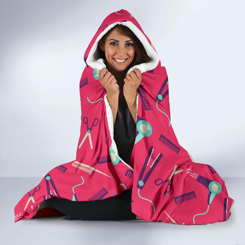 Print Pattern Hair Stylist Hooded Blanket Cloak Blanket print pattern hair stylist hooded blanket cloak blanket 7563