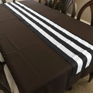 printed table runner background stripes black and white 8291 scaled