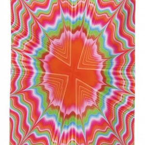 psychedelic fractal 3d printed tablecloth table decor 5667