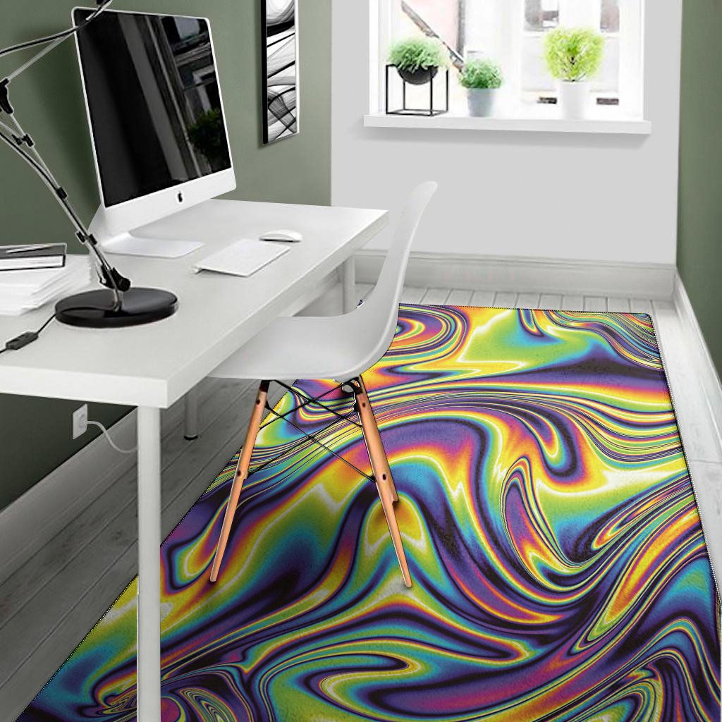 psychedelic gradient print area rug floor decor 3970