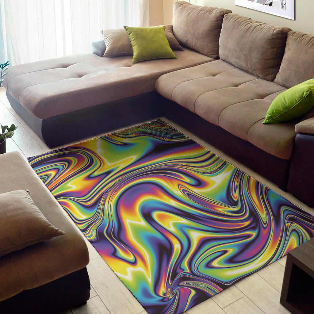 psychedelic gradient print area rug floor decor 4409