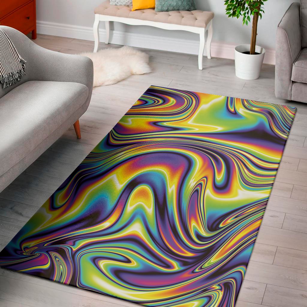 psychedelic gradient print area rug floor decor 6011