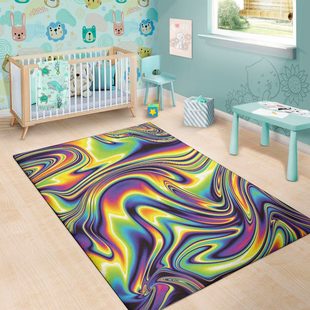 psychedelic gradient print area rug floor decor 6255