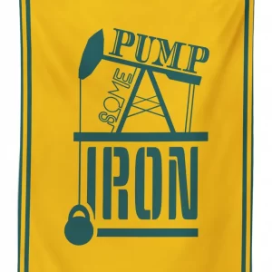 pump some iron vintage 3d printed tablecloth table decor 6819