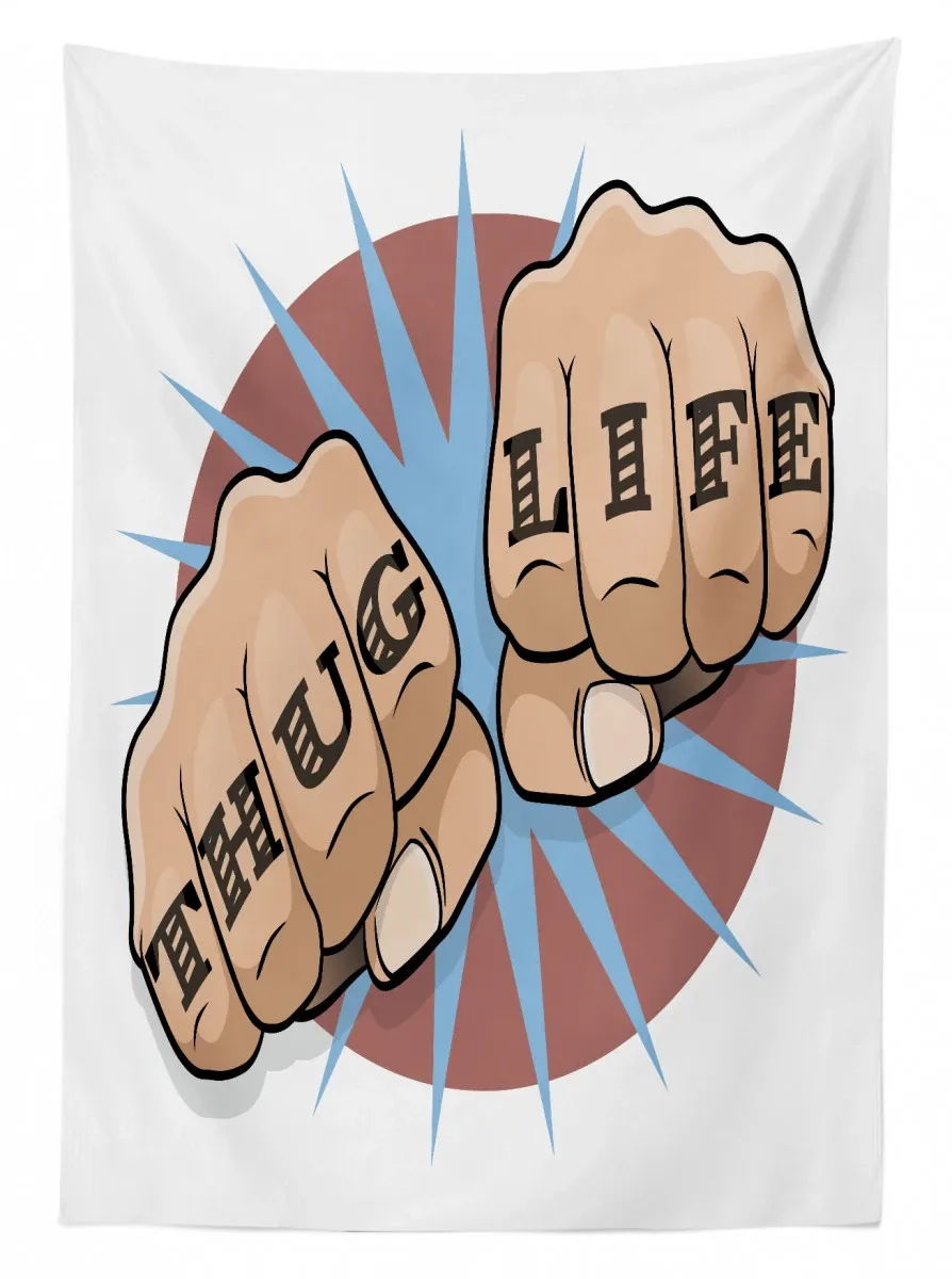 punching fists comic book 3d printed tablecloth table decor 7558
