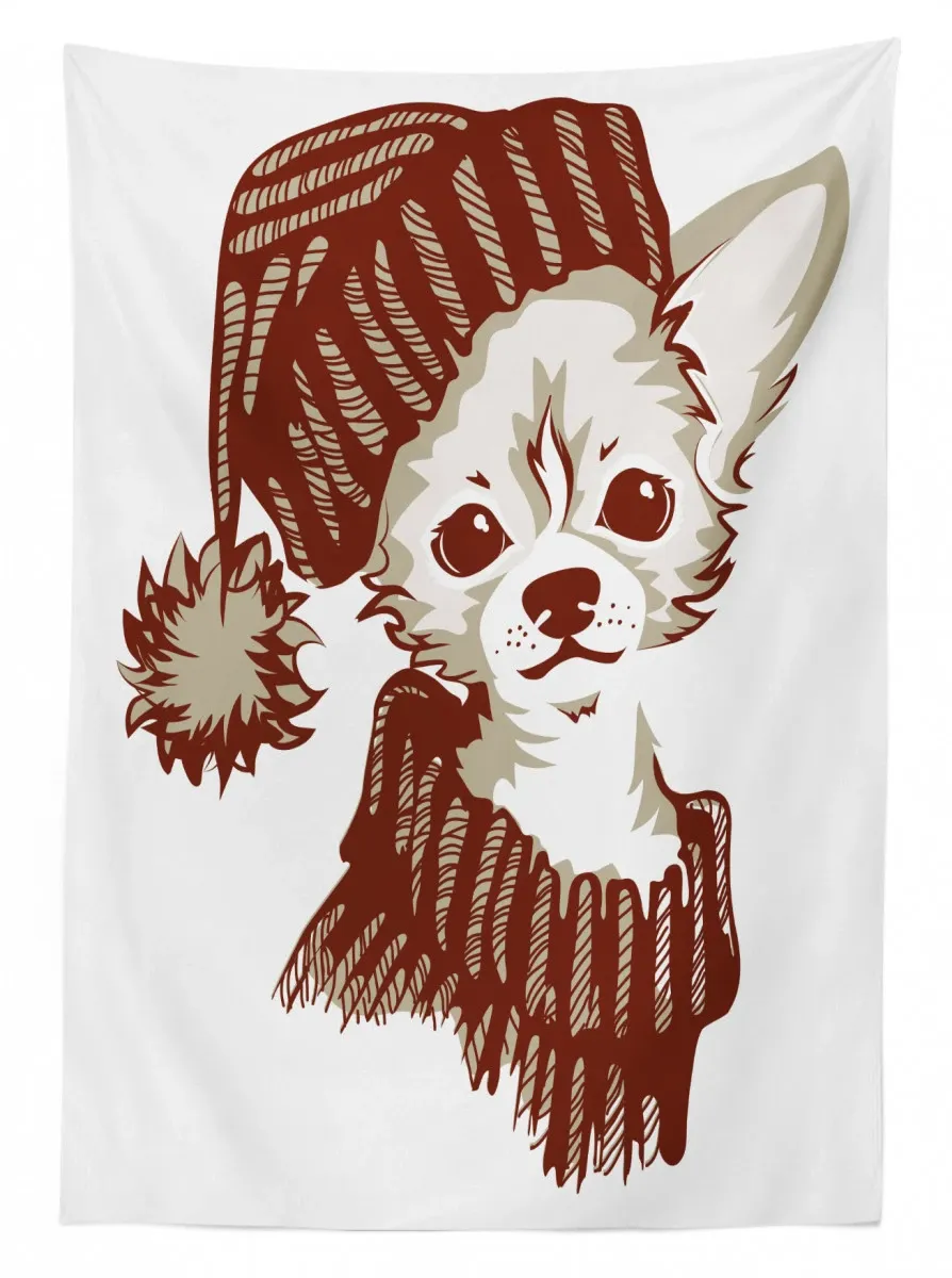 puppy hat and pullover 3d printed tablecloth table decor 8127