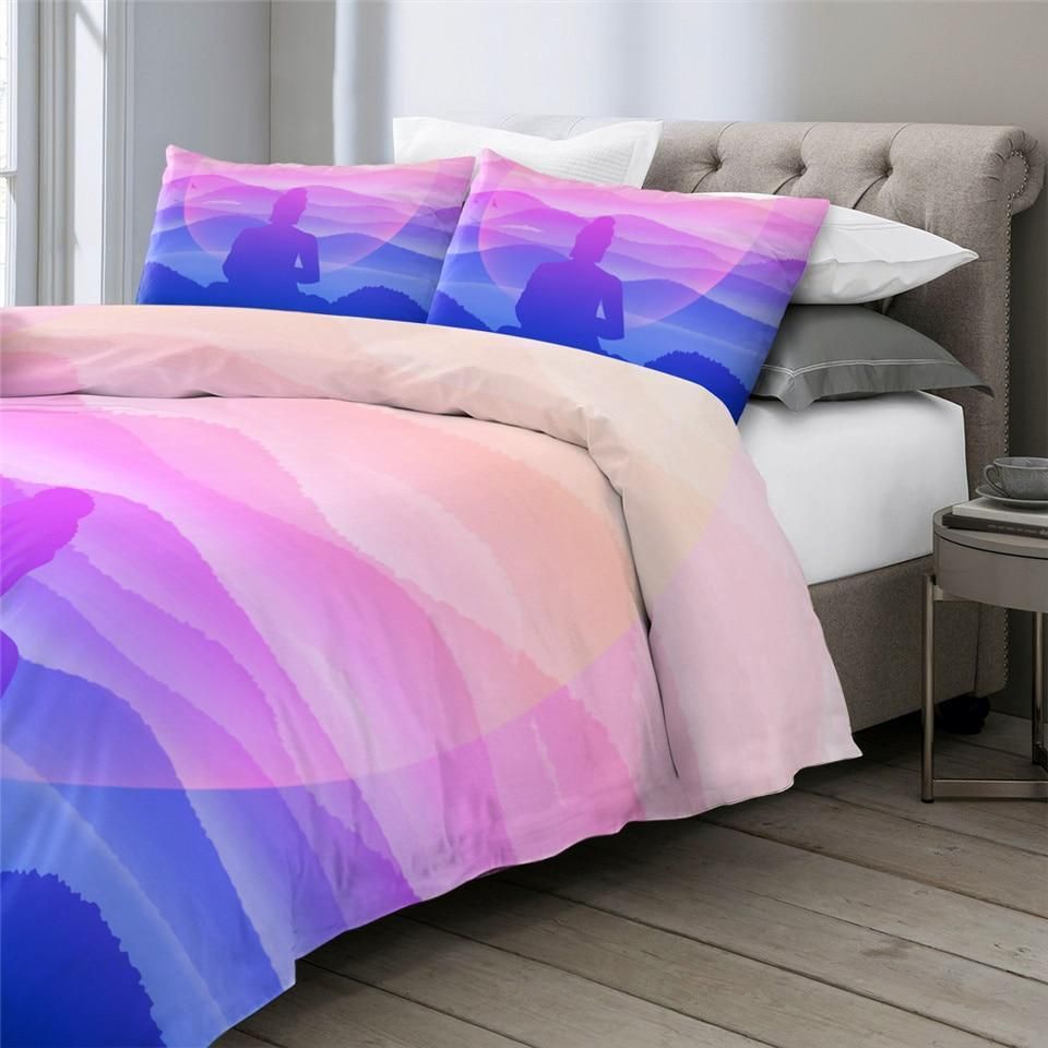 Purple Blue Buddha Radiance Duvet Cover Bedding Set purple blue buddha radiance duvet cover bedding set 2263