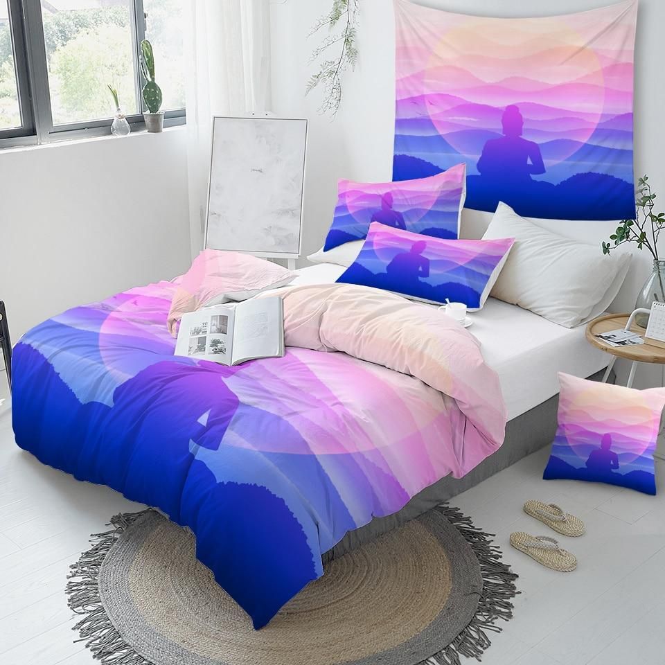 Purple Blue Buddha Radiance Duvet Cover Bedding Set purple blue buddha radiance duvet cover bedding set 4544