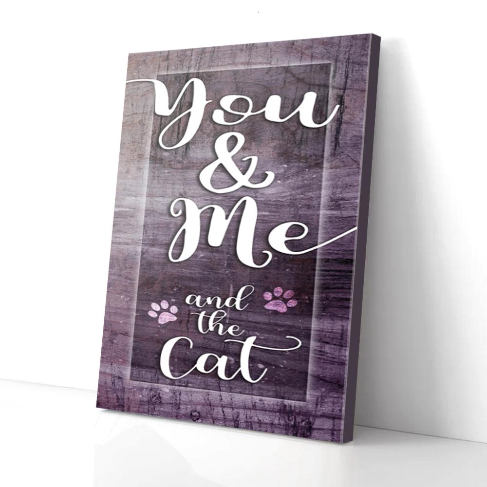purple cat footprint canvas prints wall art decor 2941