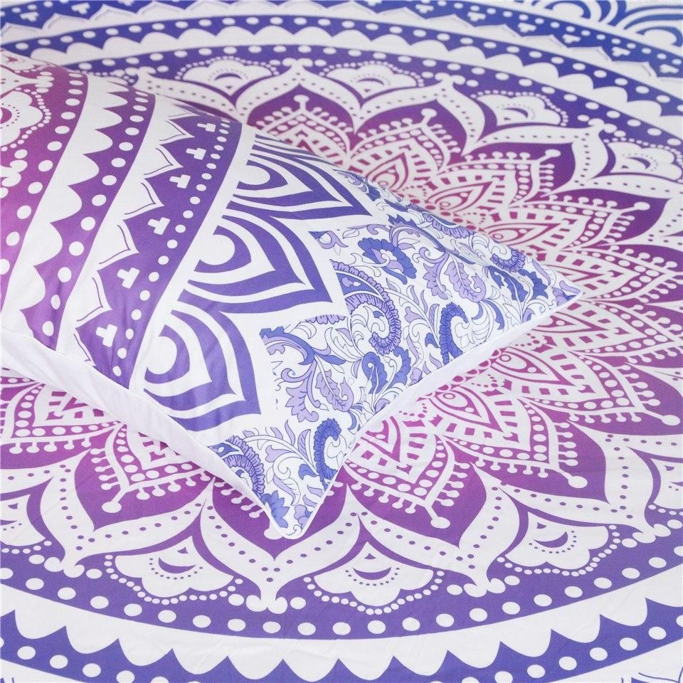 Purple Pink Bohemian Mandala Duvet Cover Bedding Set purple pink bohemian mandala duvet cover bedding set 4367