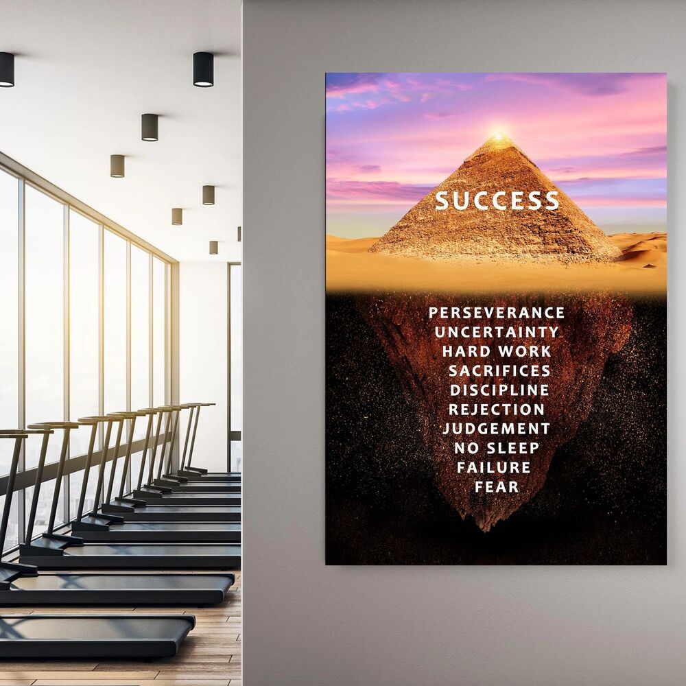 Pyramid Of Success Motivational Positive Canvas Print - Wall Art Decor pyramid of success motivational positive canvas print wall art decor 1855