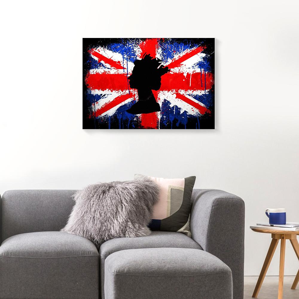Queen British Flag Women Canvas Prints - Wall Art Decor queen british flag women canvas prints wall art decor 3750