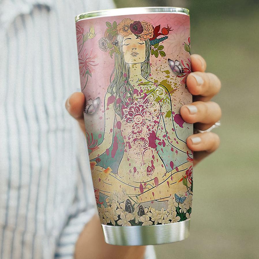 quiet the mind and the soul will speak stainless steel tumbler 7903