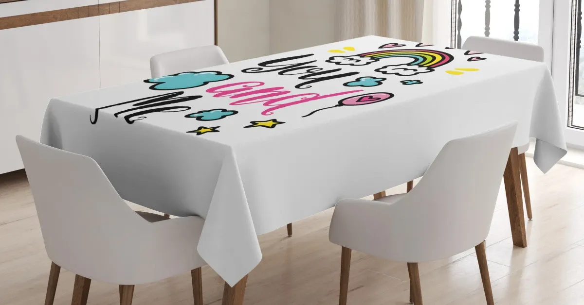 rainbow romance 3d printed tablecloth table decor 2092