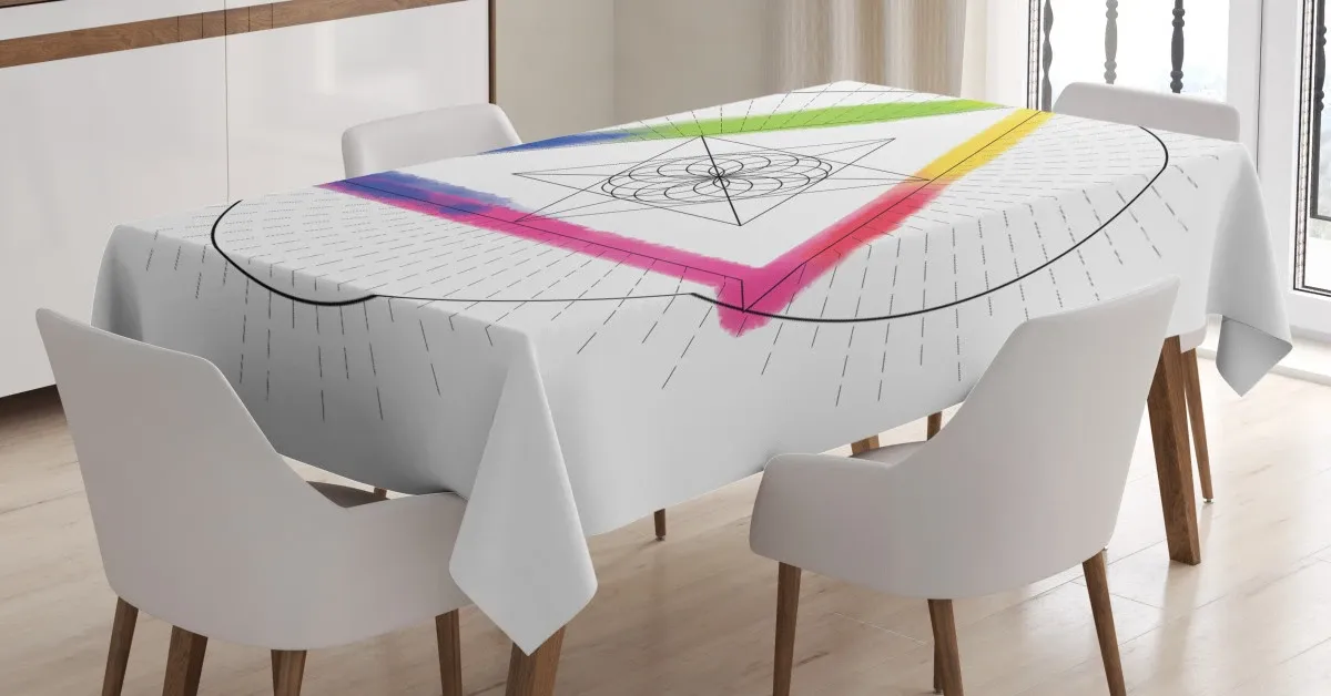 Rainbow Triangle 3D Printed Tablecloth Table Decor rainbow triangle 3d printed tablecloth table decor 3274