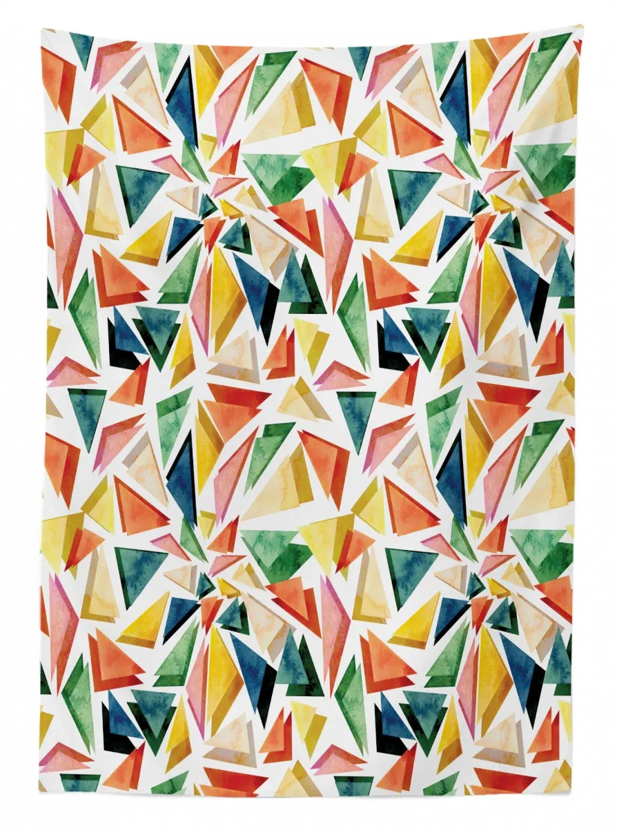 rainbow triangles 3d printed tablecloth table decor 2477
