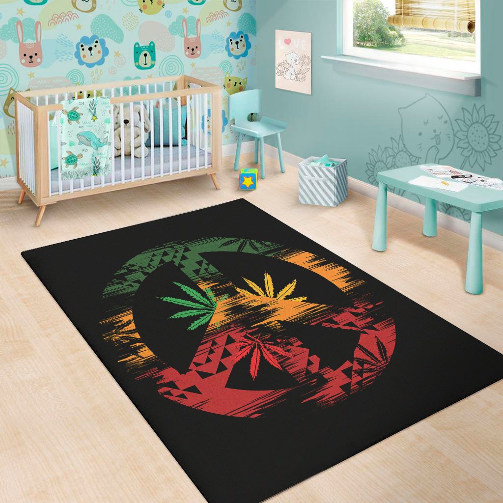 Rasta Peace Sign Print Area Rug Floor Decor rasta peace sign print area rug floor decor 3835