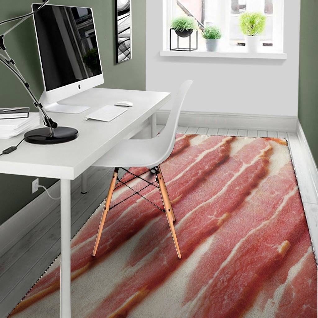 raw bacon print area rug floor decor 3168