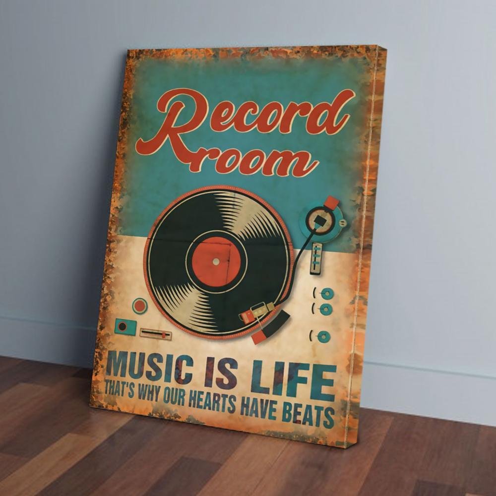 record room music love canvas prints wall art decor 8507