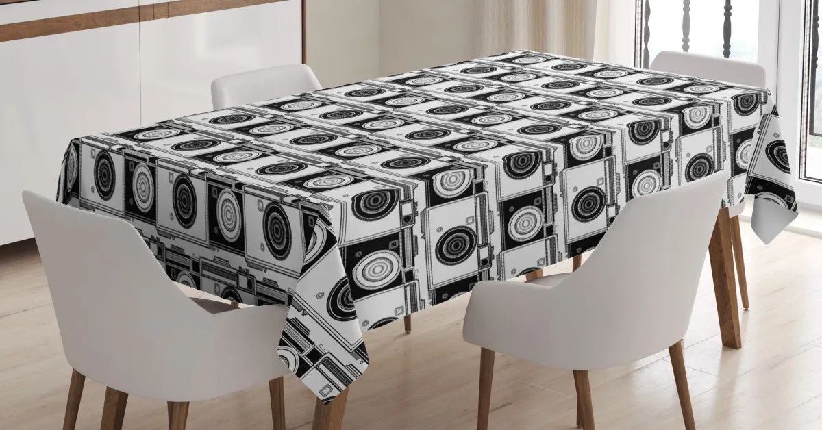 Recording Machine Pattern 3D Printed Tablecloth Table Decor recording machine pattern 3d printed tablecloth table decor 8319