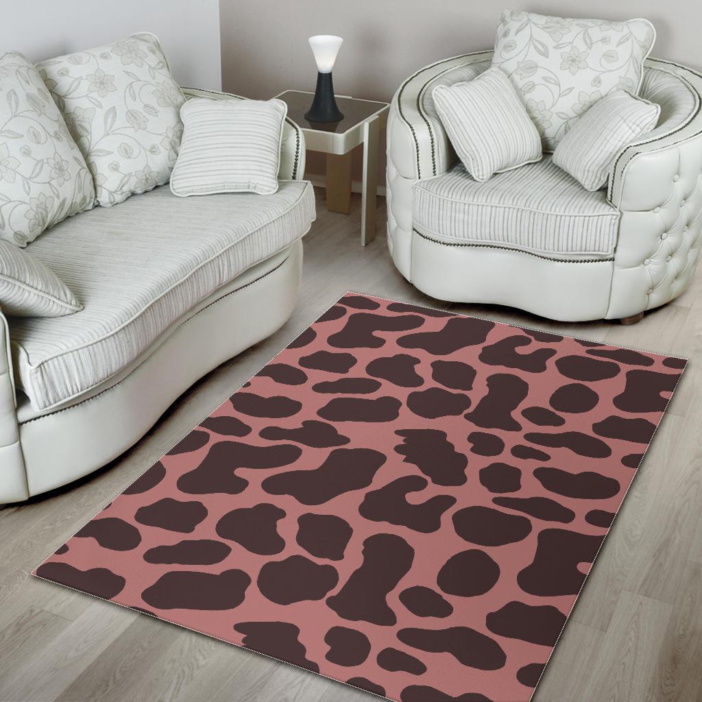 Red Brown Cow Print Area Rug Floor Decor red brown cow print area rug floor decor 7233