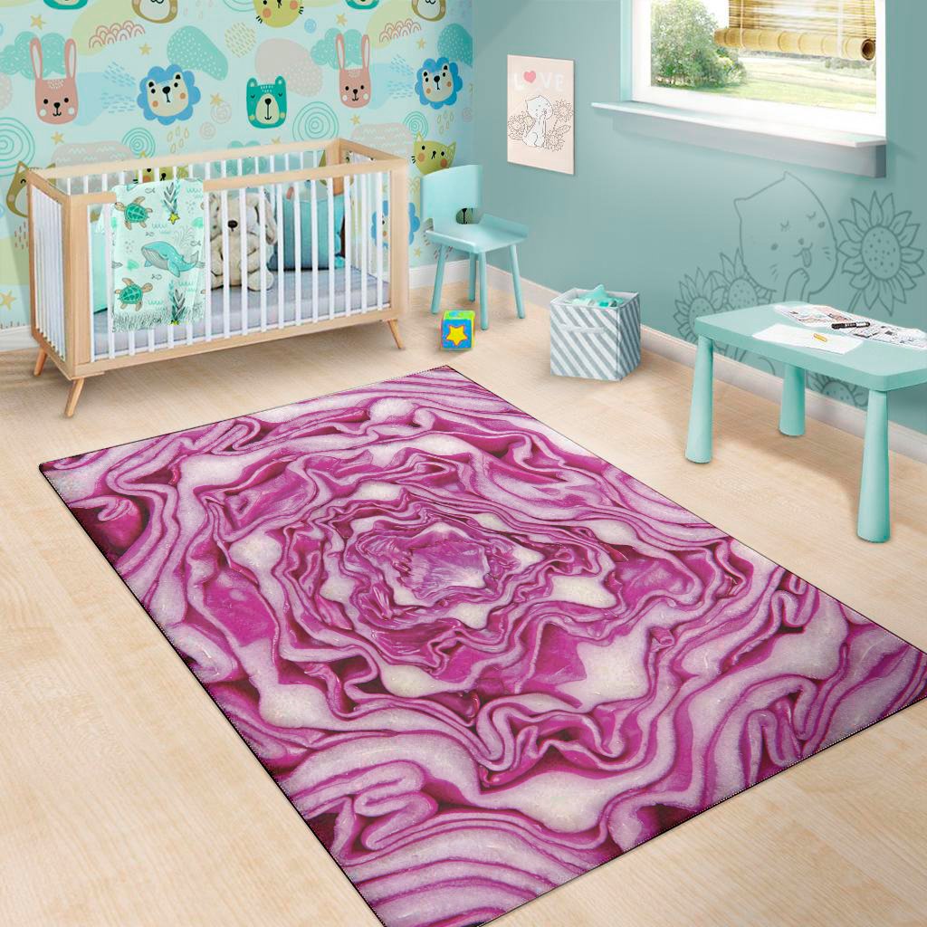 red cabbage print area rug floor decor 6870