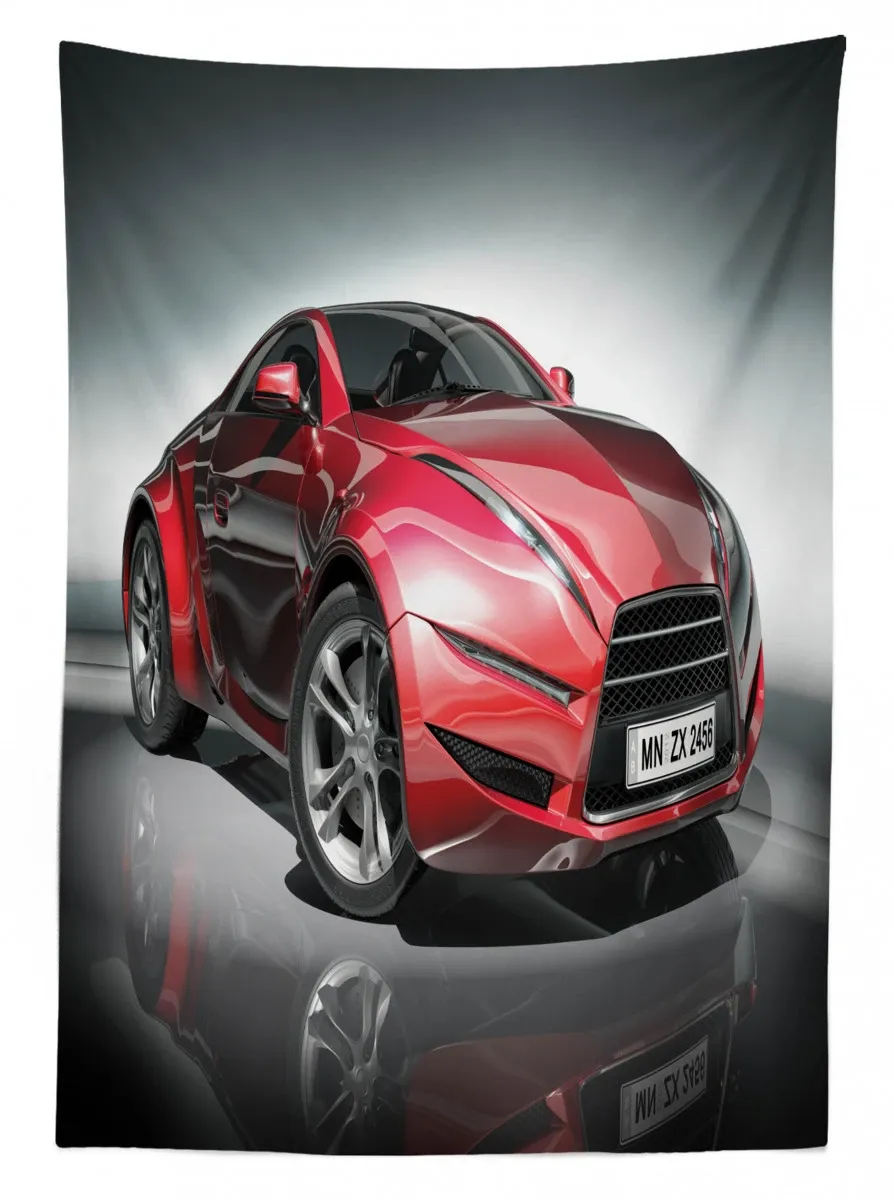 red fast sports racing men 3d printed tablecloth table decor 4169