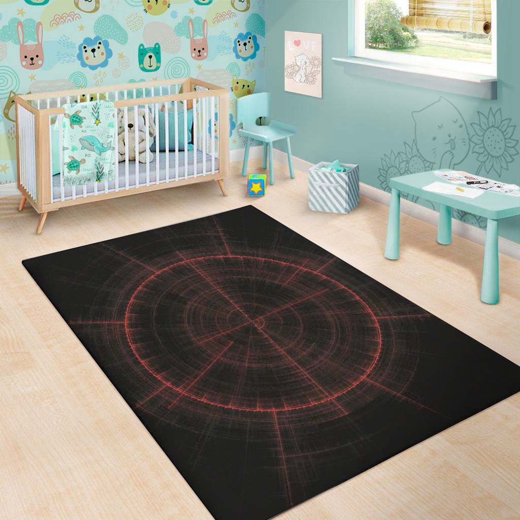 red gun sight print area rug floor decor 2929