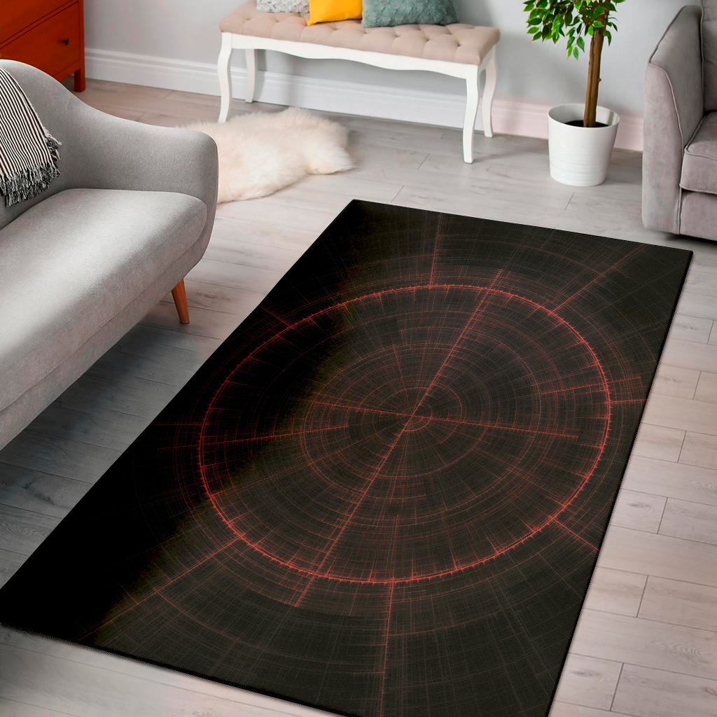 red gun sight print area rug floor decor 8807