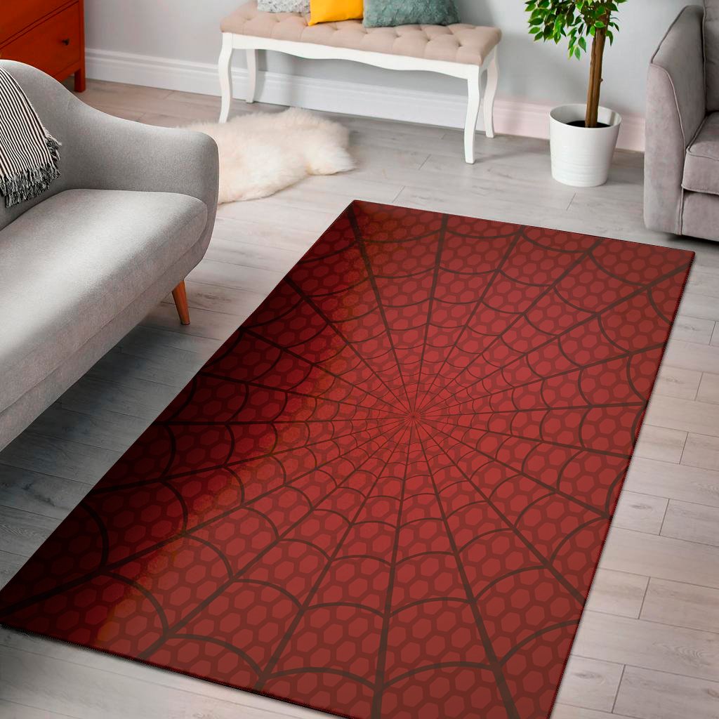 red spider web print area rug floor decor 1662