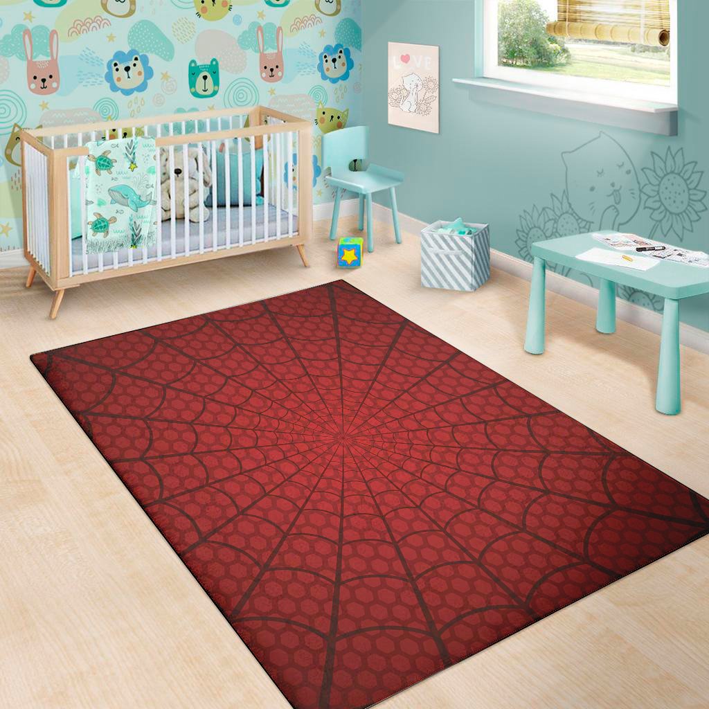 red spider web print area rug floor decor 7109