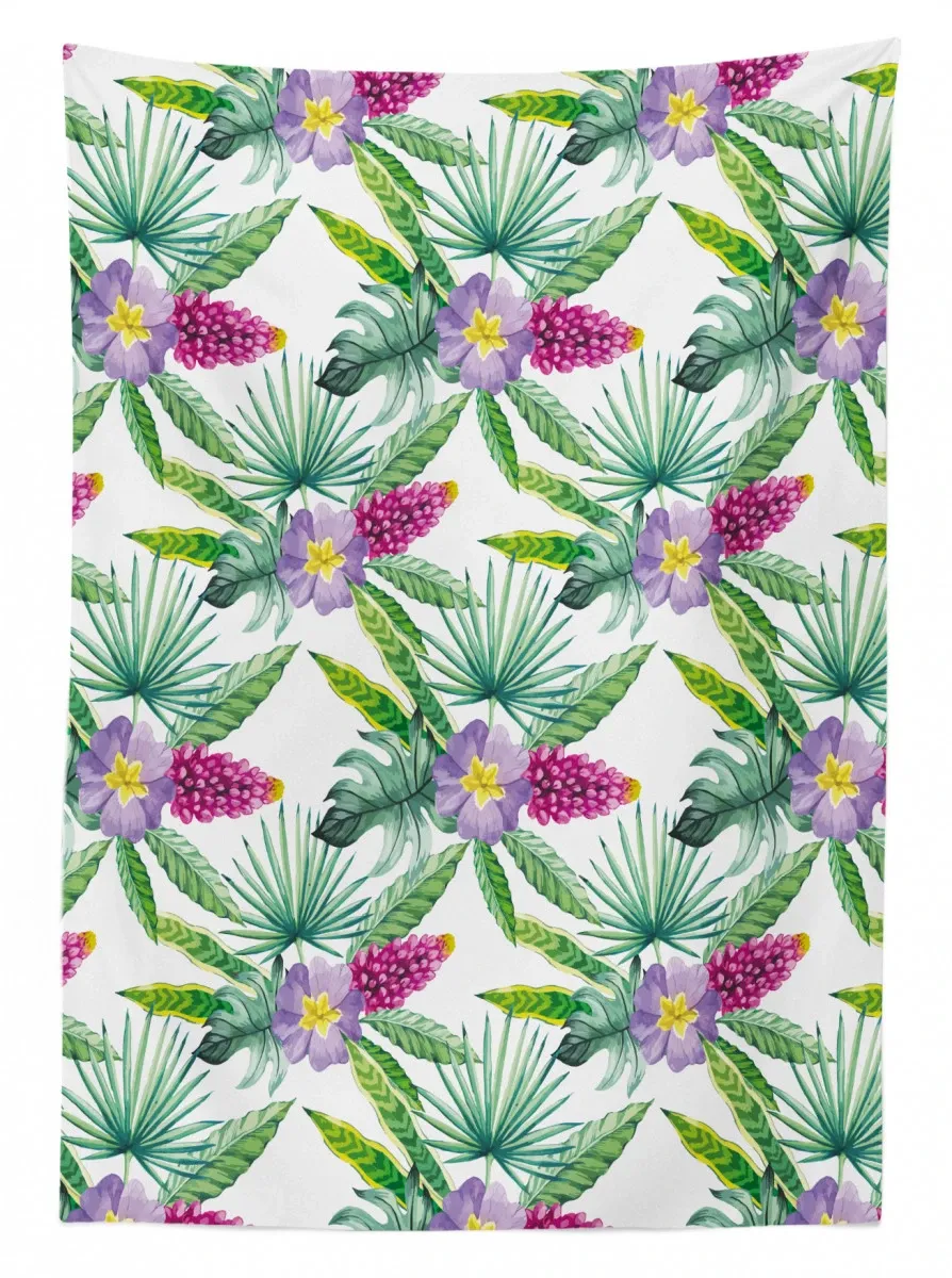refresh tropical flowers 3d printed tablecloth table decor 1814
