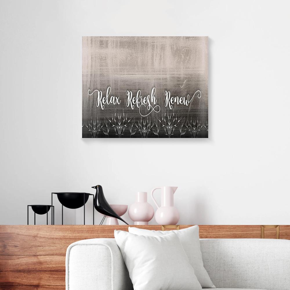 relax refresh and renew bathroom canvas prints wall art decor 4863