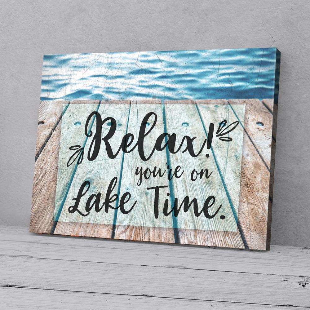 relaxing on lake canvas prints wall art decor 3358