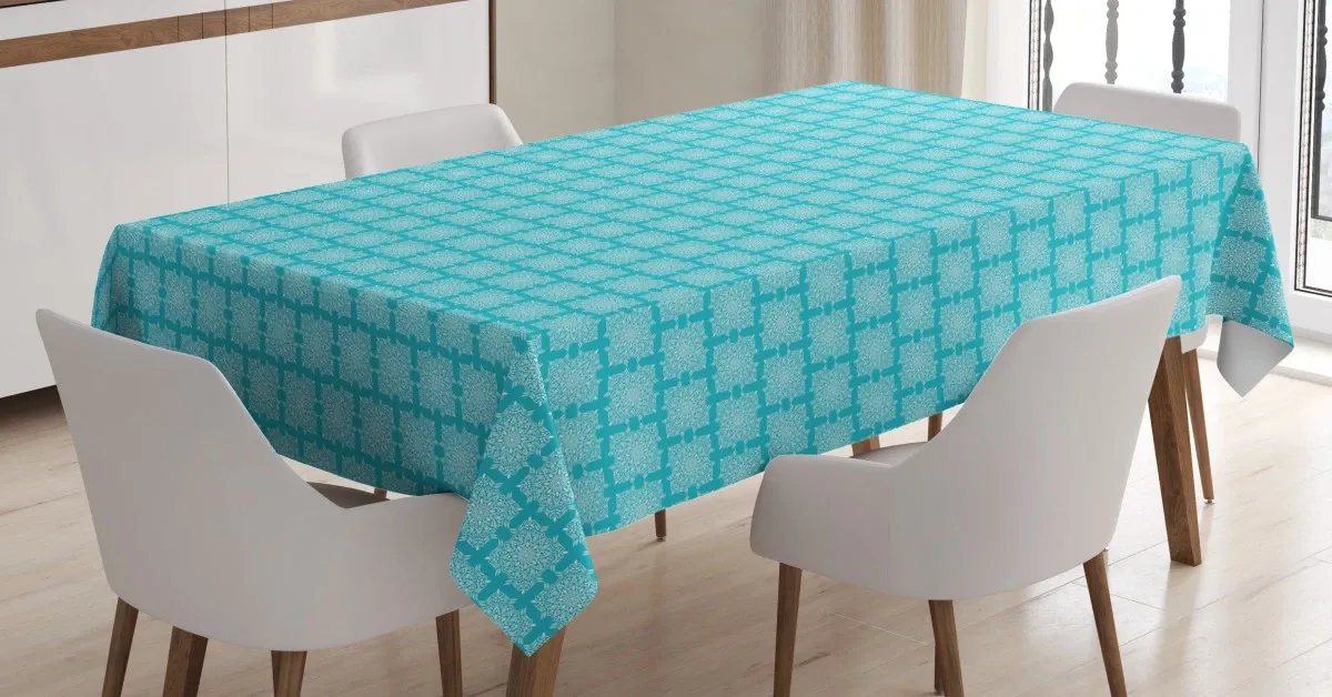 repeating boho motifs 3d printed tablecloth table decor 4582