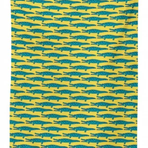 repetitive crocodile pattern 3d printed tablecloth table decor 4049