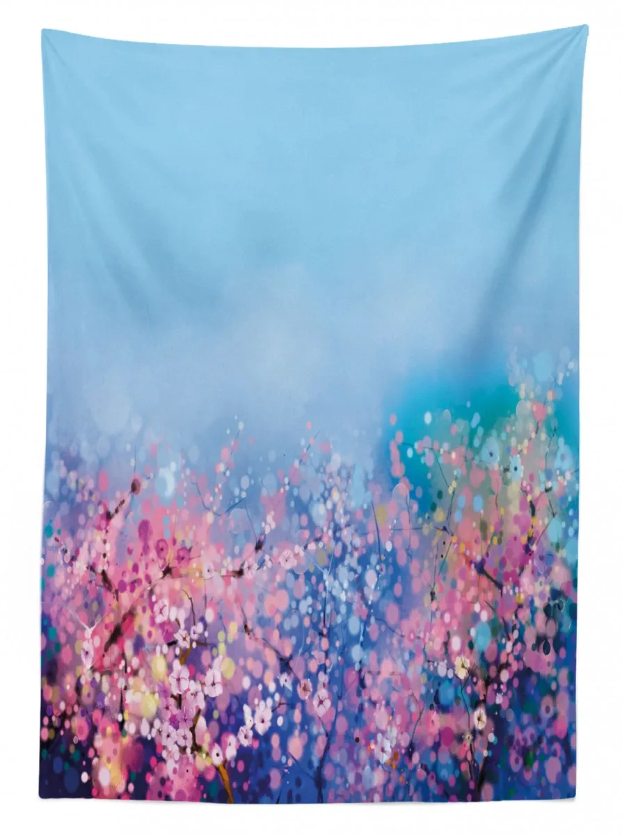 Retro Cherry Blossom 3D Printed Tablecloth Table Decor retro cherry blossom 3d printed tablecloth table decor 5402