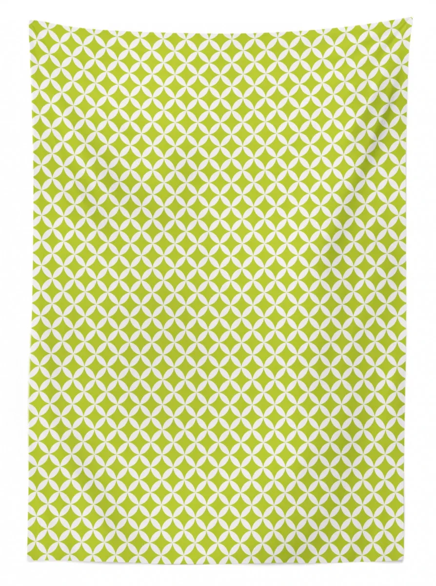 retro diamond star rounds 3d printed tablecloth table decor 6376