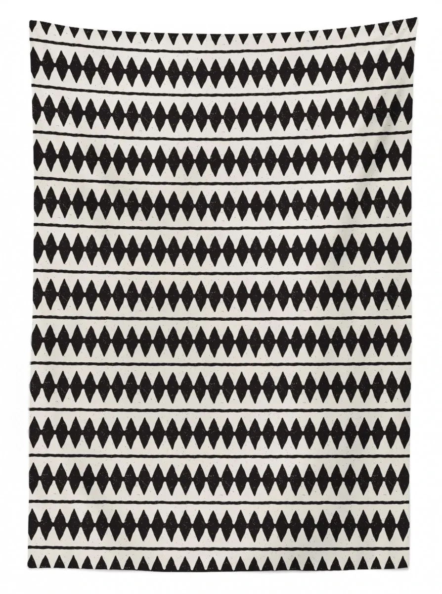 retro horizontal stripes 3d printed tablecloth table decor 6489