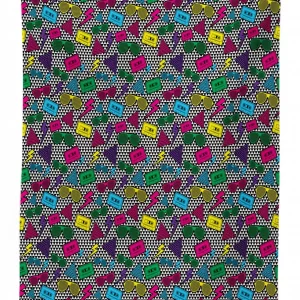 retro joyful elements 3d printed tablecloth table decor 6178